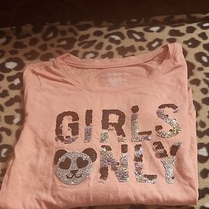 Peach 'Girls Only' Panda Shirt